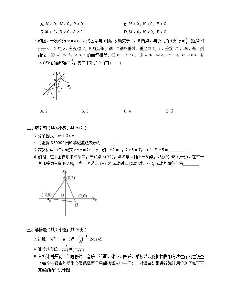 2018年广东省深圳市坪山新区中考数学一模试卷第3页