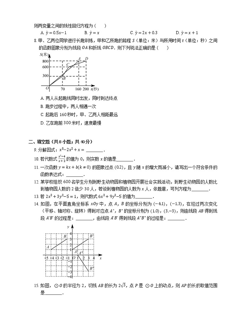 2018年北京市石景山区中考二模数学试卷02