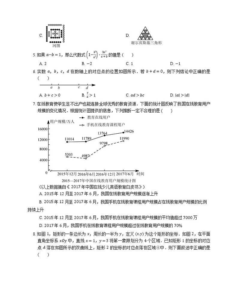 2018年北京市海淀区中考一模数学试卷第2页