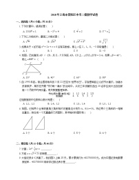 2018年上海市普陀区中考二模数学试卷（期中）