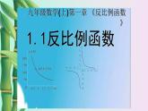 魯教版（五四制）九年級上冊數學第一章 反比列函數《反比例函數》課件