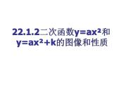 人教部编数学九上22.1.2 二次函数图象和性质课件PPT