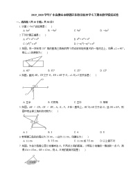 2019_2020学年广东省佛山市顺德区伦教翁祐中学七下期末数学模拟试卷