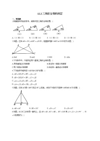 2021学年第十二章 全等三角形12.2 三角形全等的判定一课一练