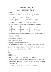 初中数学沪科版九年级上册21.5 反比例函数课后作业题