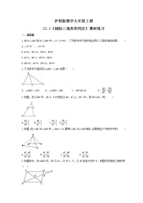 初中数学22.2 相似三角形的判定巩固练习