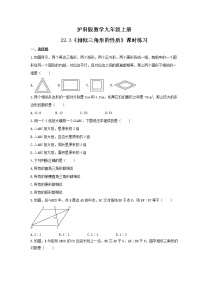 初中数学沪科版九年级上册22.3 相似三角形的性质课时训练