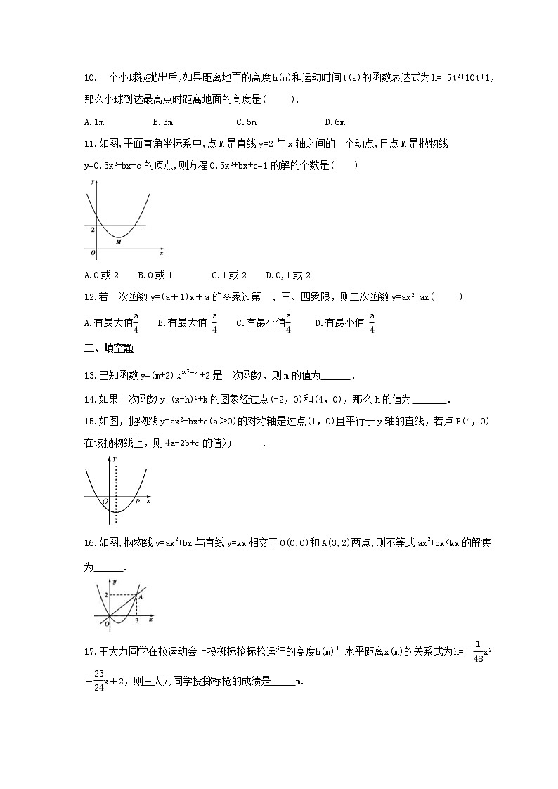 2021年人教版数学九年级上册第22章《二次函数》单元检测卷（含答案）02
