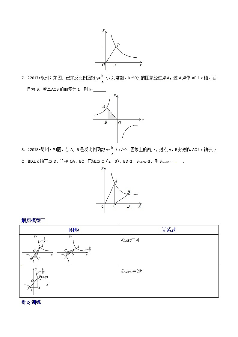 专题05 反比例函数k的几何意义模型解题--决胜中考数学之模型解题高分攻略（学生版）学案03