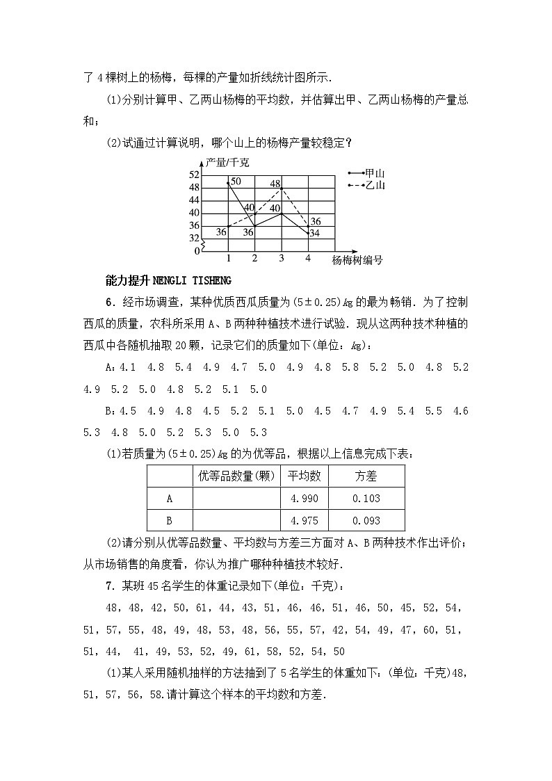 23.4 用样本估计总体练习第2页
