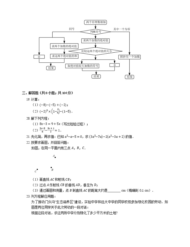 2019-2020学年北京市门头沟区七上期末数学试卷03