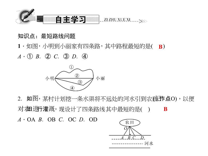 人教数学八上13.4　课题学习　最短路径问题课件PPT第2页