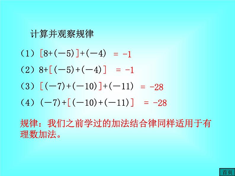 1.3.1 第2课时 有理数加法的运算律及运用1课件PPT第6页