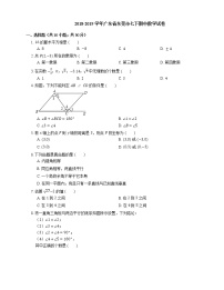 2018-2019学年广东省东莞市七下期中数学试卷