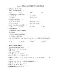 2018-2019学年上海市闵行区颛桥中学七上期中数学试卷