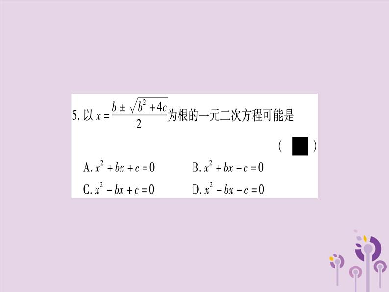 22.2.3公式法 华师大版数学九年级上册 课件205