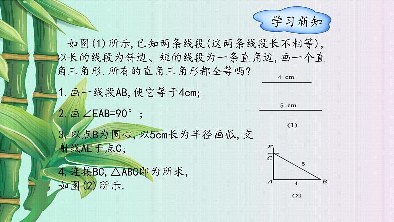 冀教版八年级上册数学  第十七章 特殊三角形《直角三角形全等的判定》课件第4页