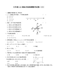 七年级(上)期末目标检测数学试卷(3)及答案