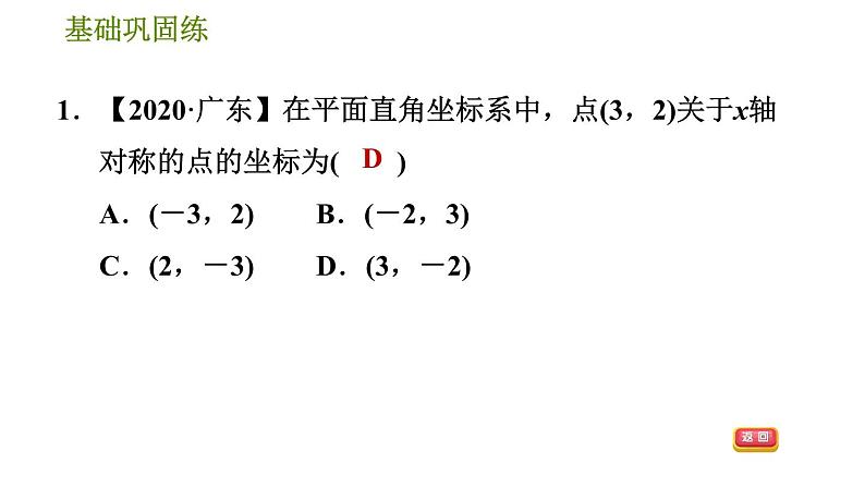 沪科版八年级上册数学习题课件 第15章 15.1.3  平面直角坐标系中的轴对称06