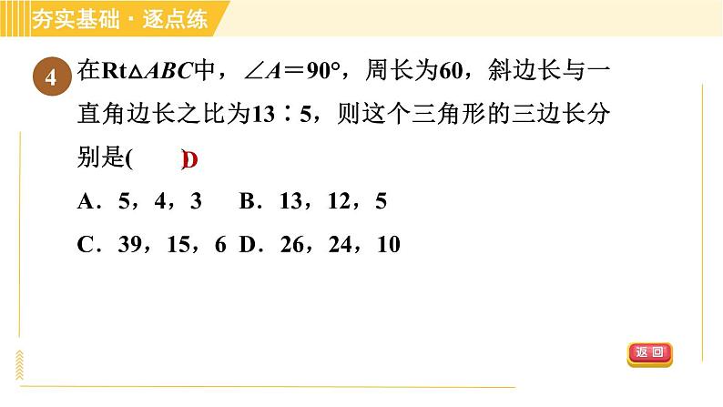 苏科版八年级上册数学习题课件 第3章 3.1.1认识勾股定理07