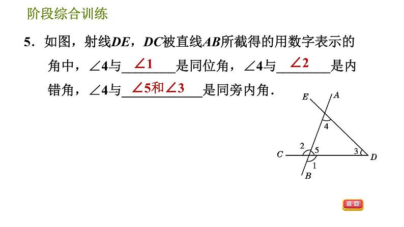 华师版七年级上册数学习题课件 第5章 全章整合与提升第8页