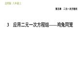 北師版八年級上冊數(shù)學(xué)習(xí)題課件 第5章 5.3  應(yīng)用二元一次方程組——雞兔同籠