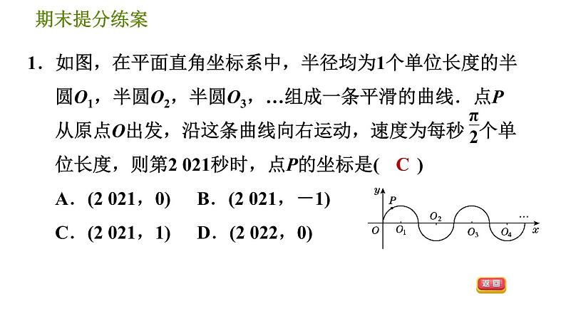 北师版八年级上册数学习题课件 期末提分练案 4.2  素养专项提升  专项2　点的坐标变化规律探究的两种常见类型第3页