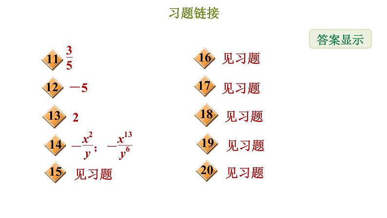 冀教版八年级上册数学习题课件 期末复习专练 专题一　分式和分式方程03