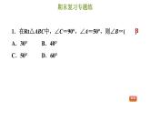冀教版八年级上册数学习题课件 期末复习专练 专题五　特殊三角形(基础)