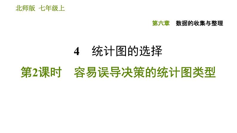 北师版七年级上册数学习题课件 第6章 6.4.2 容易误导决策的统计图类型01