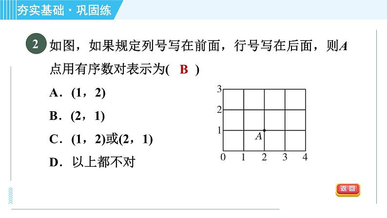 浙教B本八年级上册数学习题课件 第4章 4.1探索确定位置的方法05