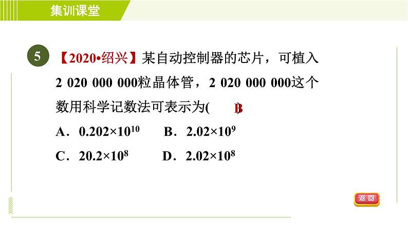 北师版七年级上册数学 第2章 集训课堂 测素质 有理数的乘方 习题课件第8页