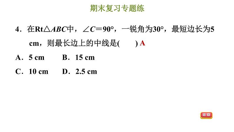 冀教版八年级上册数学 期末复习专练 习题课件07