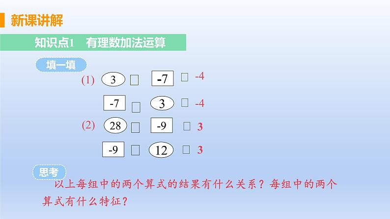 人教版七年级数学上册 1.3.1 课时2 有理数的加法运算律 课件04