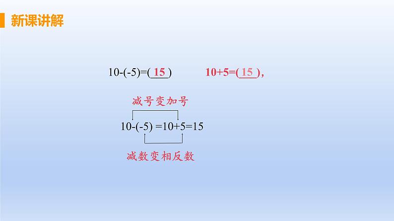 人教版七年级数学上册 1.3.2 课时1 有理数的减法 课件第5页