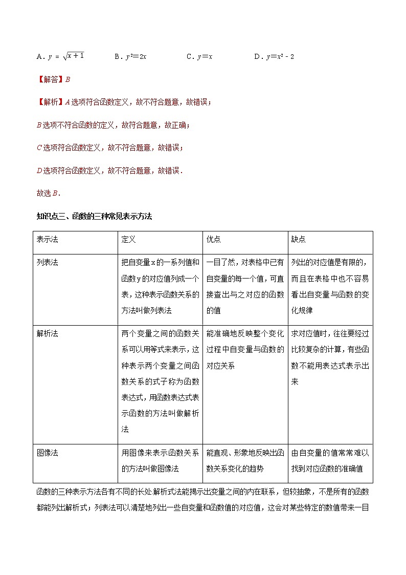 八年级数学上册6.1 函数-2020-2021学年八年级数学上册同步课堂帮帮帮（苏科版）（原卷版）第2页