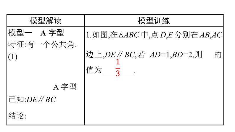 重点拓展 四大常考相似模型 课件03