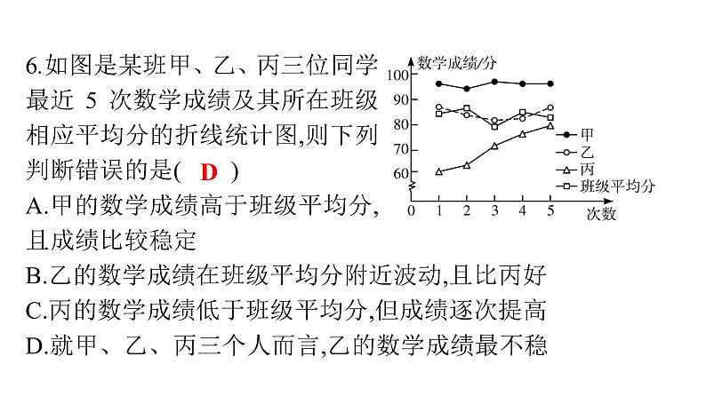 最新广东中考复习数学课件天天测试-206