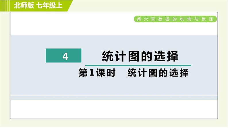 北师版七年级上册数学 第6章 6.4.1统计图的选择 习题课件第1页