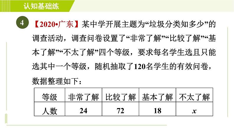 北师版七年级上册数学 第6章 6.2目标二 用样本估计总体 习题课件06