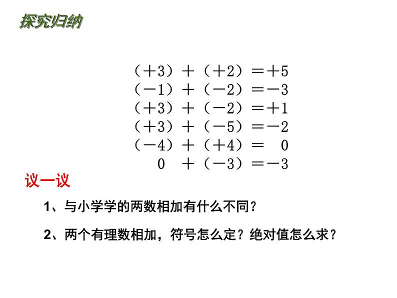 2.5 有理数的加法与减法 课件  2021—2022学年苏科版数学七年级上册08