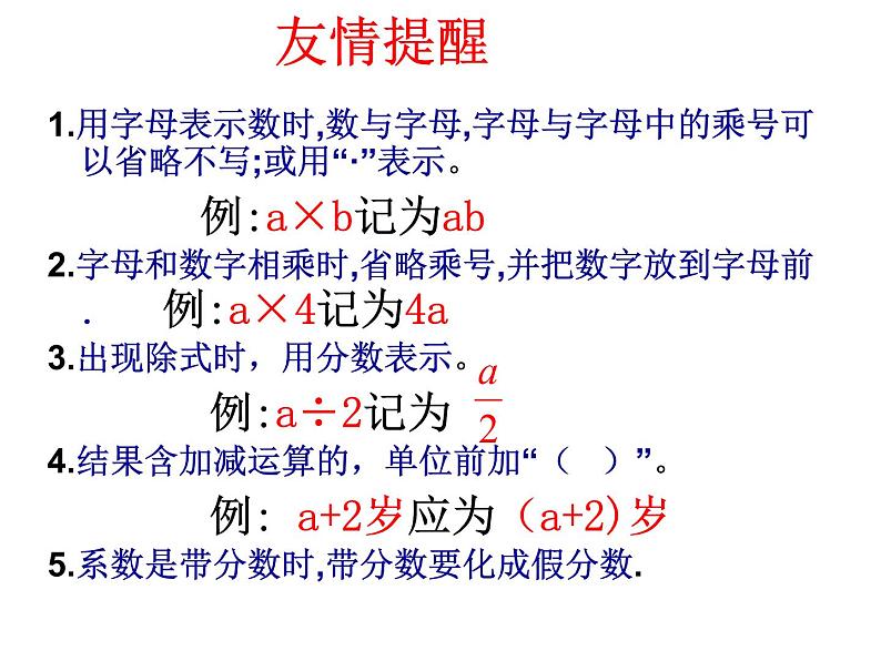 2020-2021学年苏科版七年级数学上册3.1用字母表示数课件第6页