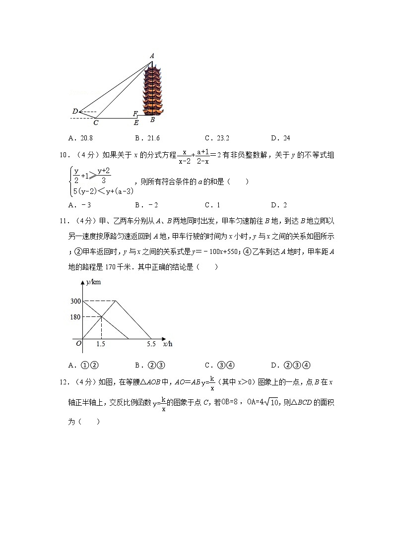 2020-2021学年重庆外国语学校九年级（下）入学数学试卷03