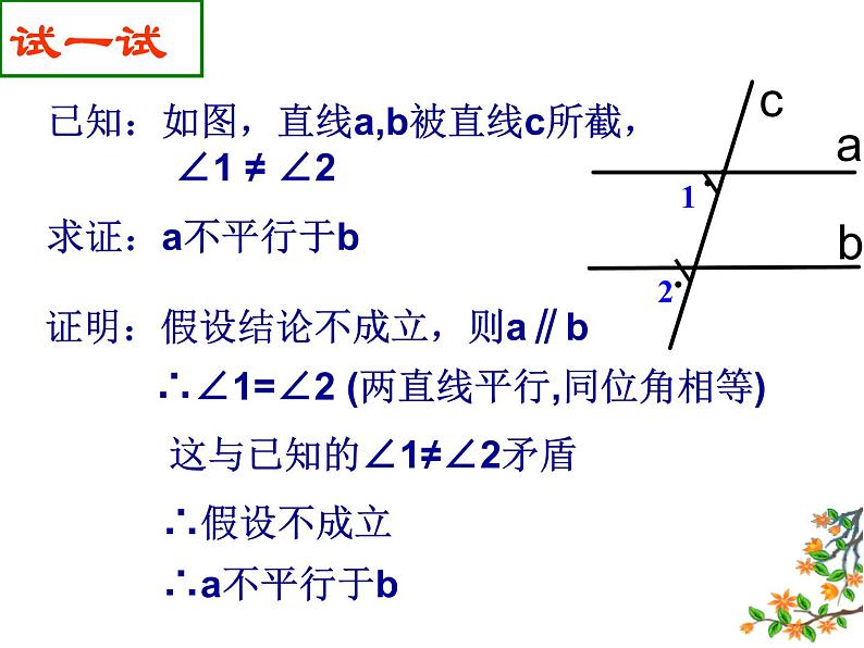 湘教版数学八年级上册（新） 课件：2.2《反证法》（第4课时）（共15张PPT）07