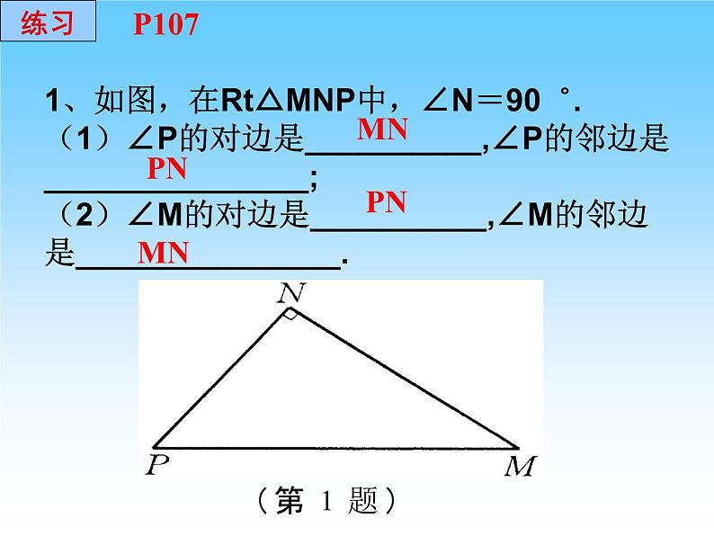 华东师大版数学九年级上册 24.3.1锐角三角函数 课件03