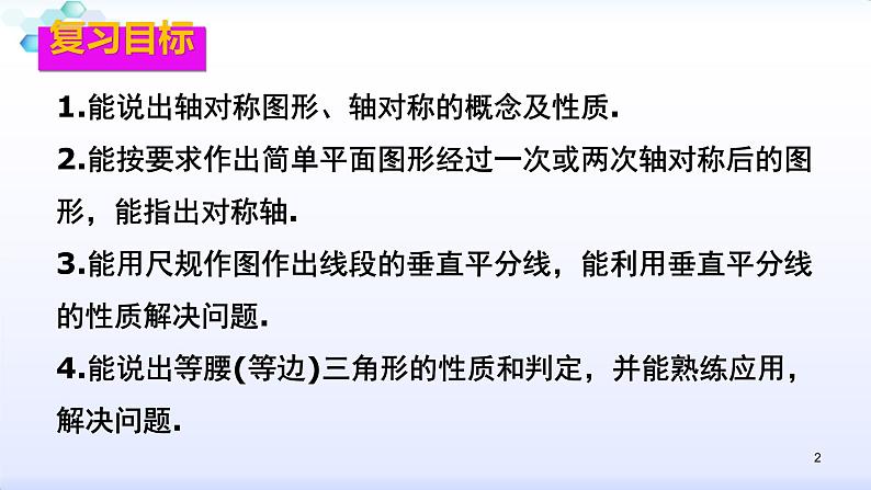 人教版八年级数学上册课件：13章   轴对称--知识点复习 (共57张PPT)02