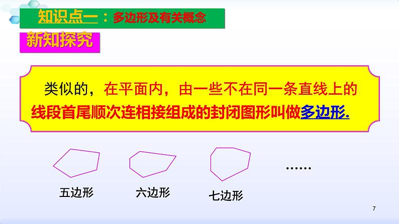 人教版八年级数学上册11.3.1  多边形 课件(共27张PPT)第7页