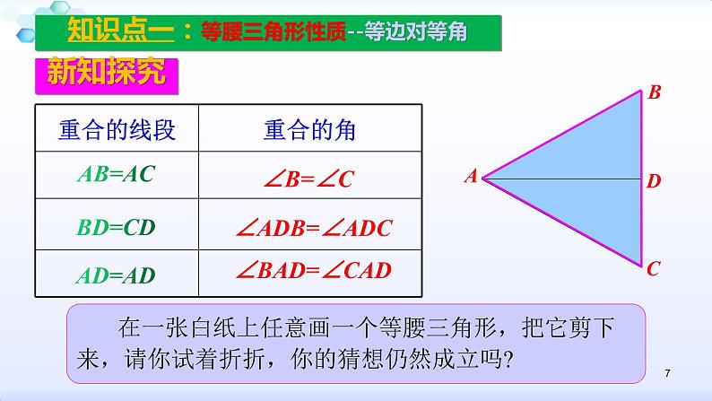 人教版八年级数学上册13.3 .1等腰三角形的性质课件（共34张PPT）第7页