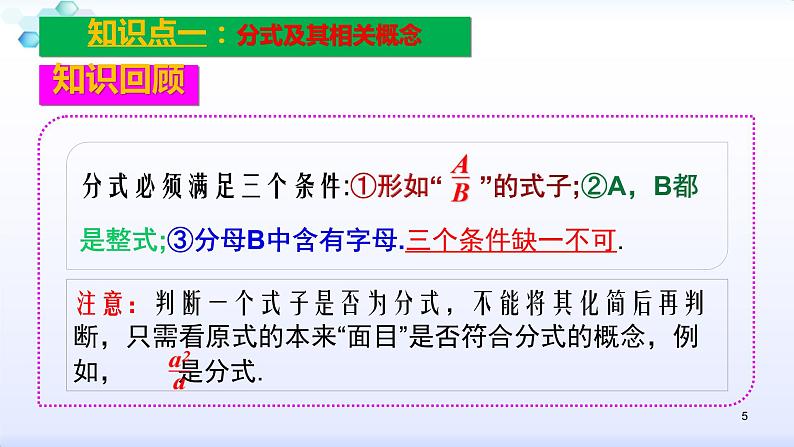 人教版八年级数学上册课件：15章   分式--知识点复习(共48张PPT)第5页