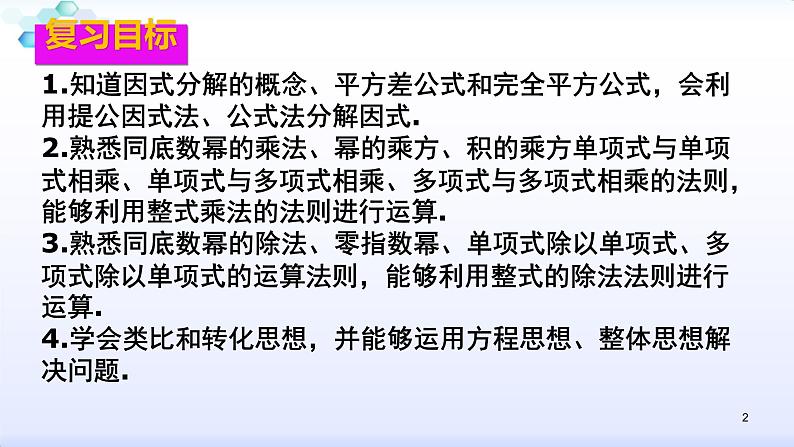 人教版八年级数学上册课件：14章   整式的乘法与因式分解--知识点复习 (共53张PPT)02